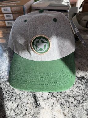 Official Jeep Wrangler Grey Green Star Logo Hat Gray and Green